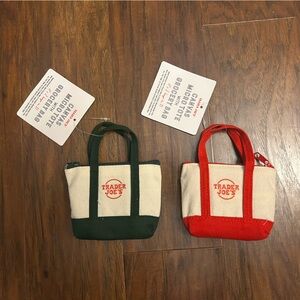 TWO Trader Joe’s Micro Canvas Tote + Foldable Bag | 2-in-1 Set